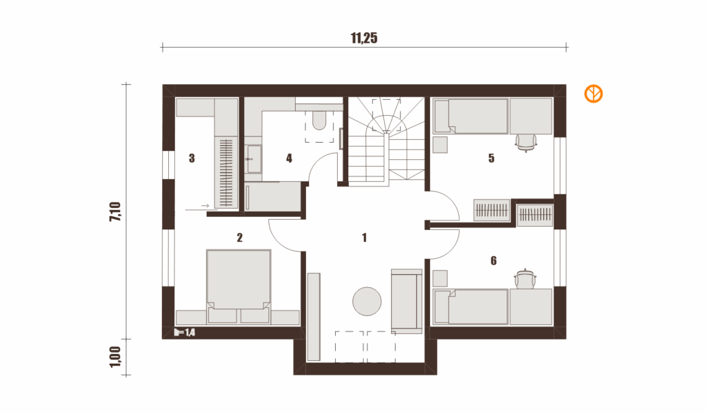 2-t-134-klasik-tloris-mansarde-brez-kvadrature-2