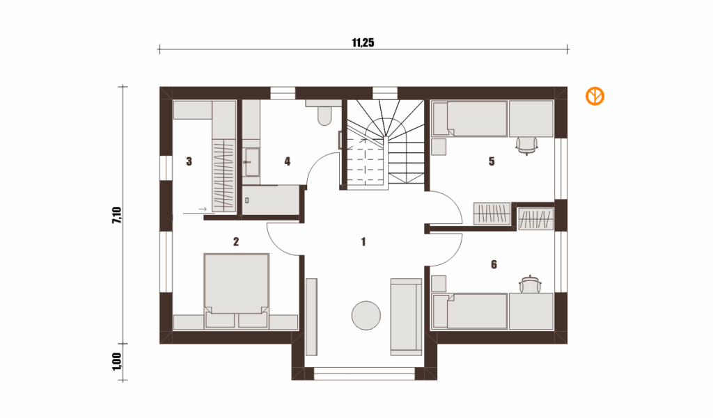 t-134-kubus_tloris-nadstropja